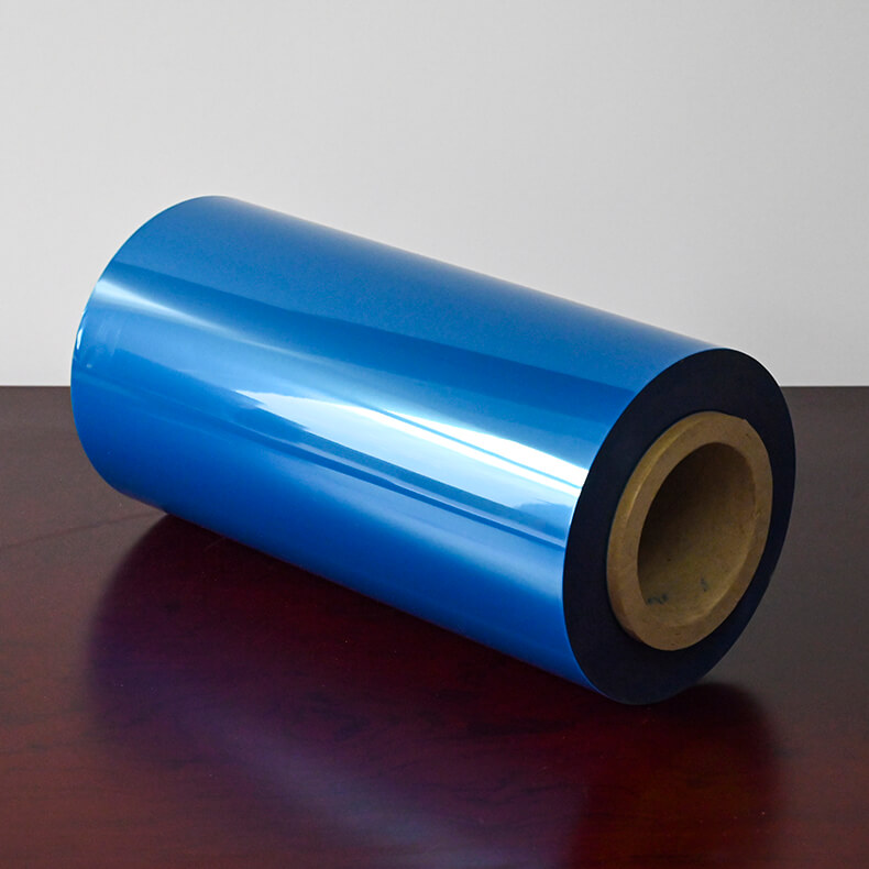 Pellicola Mylar di colore blu in rotolo